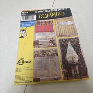 Simplicity 9848 Sewing Patterns for Dummies Window Treatments Valance Shades DIY